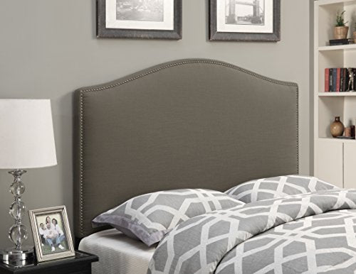 Camel Back Upholstered Full / Queen Headboard Taupe
