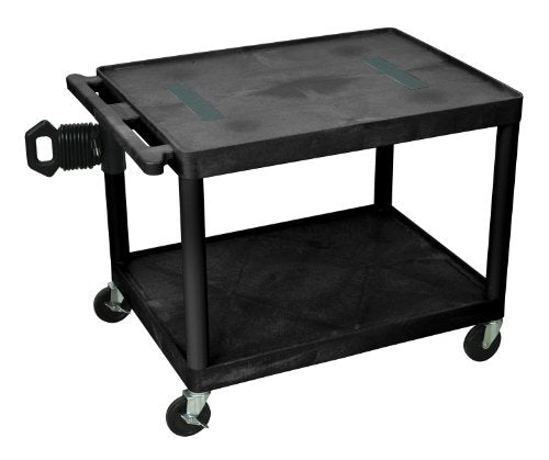 27 in.H AV Cart - Two Shelves - Black