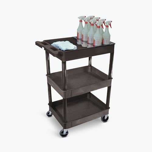 Tub Cart - Three Shelves Bottle Holder - Black