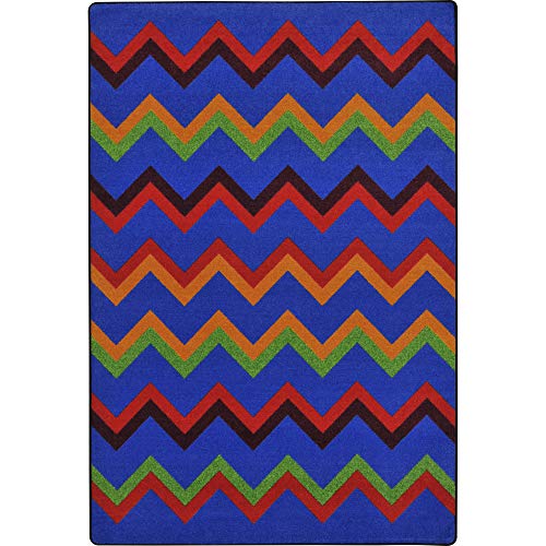 Joy Carpets Kid Essentials Sonic Teen Area Rugs, 92-Inch by 129-Inch by 0.36-Inch, Primary