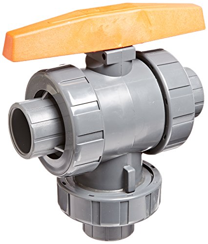 Hayward TW1150STE 1-1/2-Inch PVC TW Series 3-Way True Union Ball Valve with EPDM Seals and Socket/Threaded End Connection