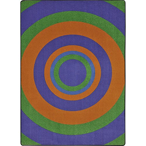 Joy Carpets Kid Essentials Fascinate Teen Area Rugs, 64-Inch by 92-Inch by 0.36-Inch, Violet