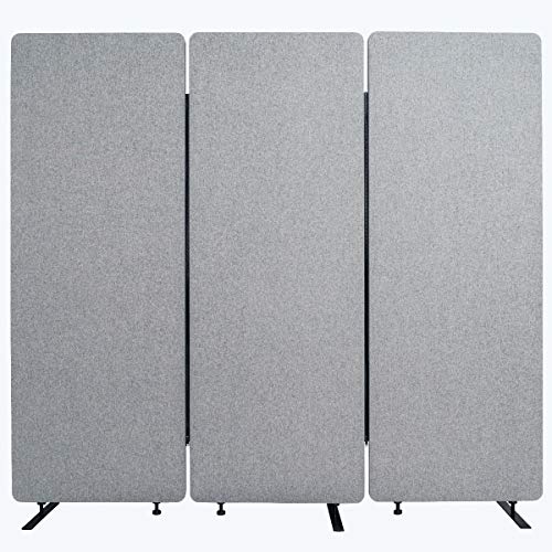 RECLAIM Acoustic Room Dividers - 3 Pack in Misty Gray - Misty Gray