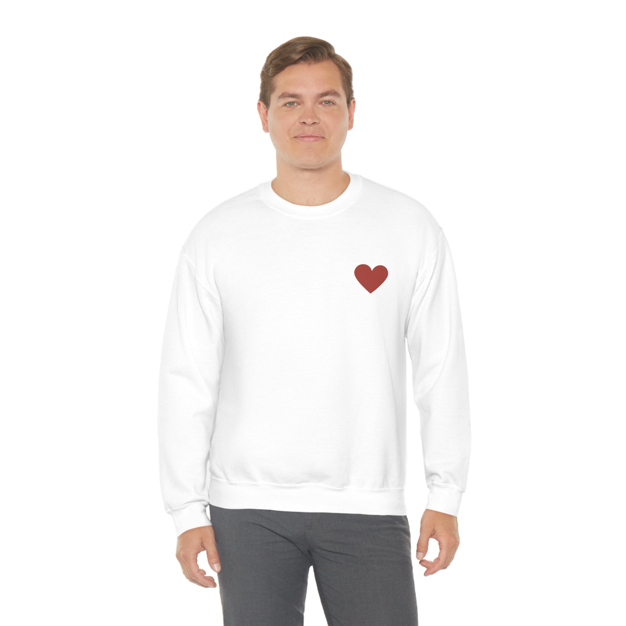 Heart Self Love Club Valentines Day Unisex Heavy Blend Crewneck Sweatshirt Front/Back Print