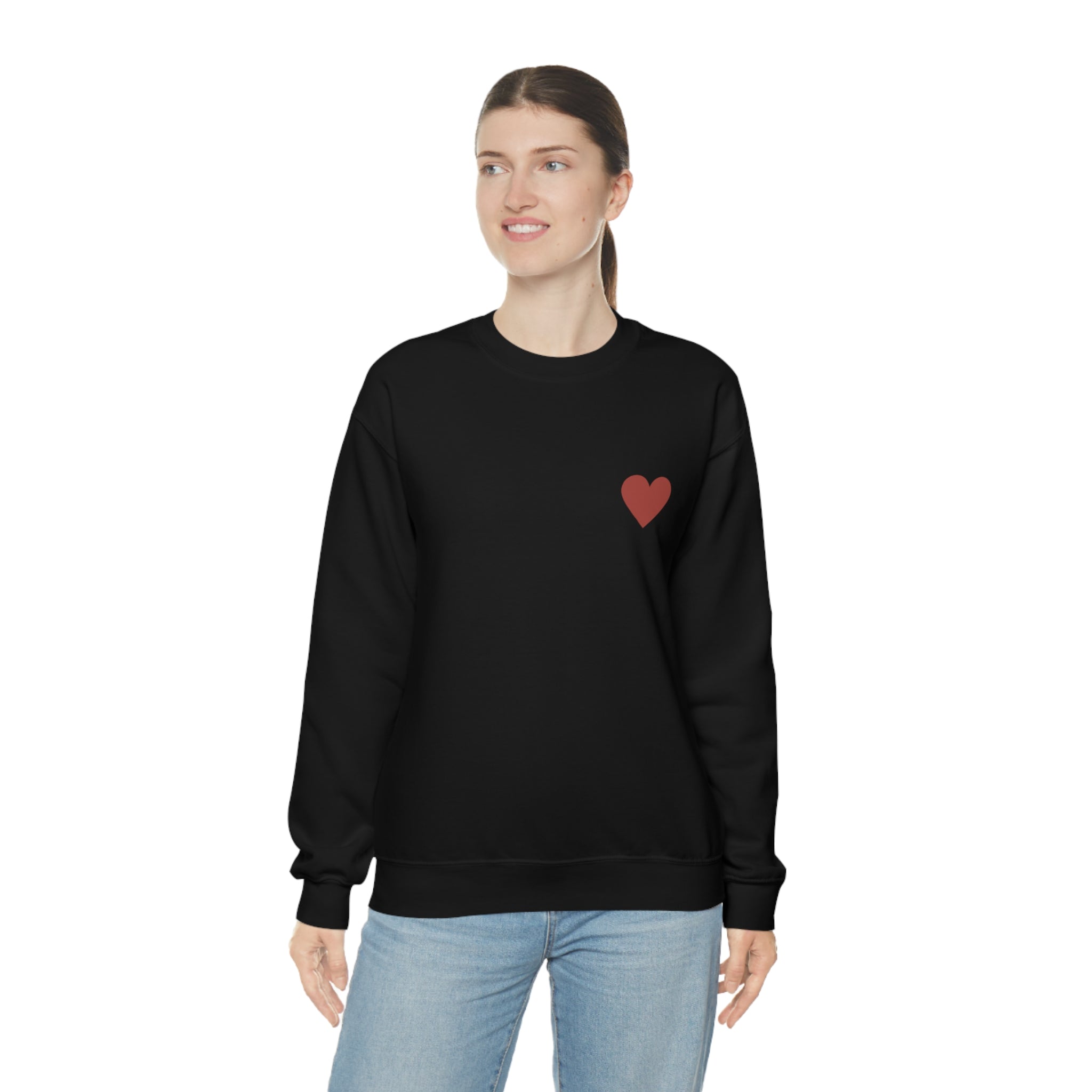 Heart Self Love Club Valentines Day Unisex Heavy Blend Crewneck Sweatshirt Front/Back Print