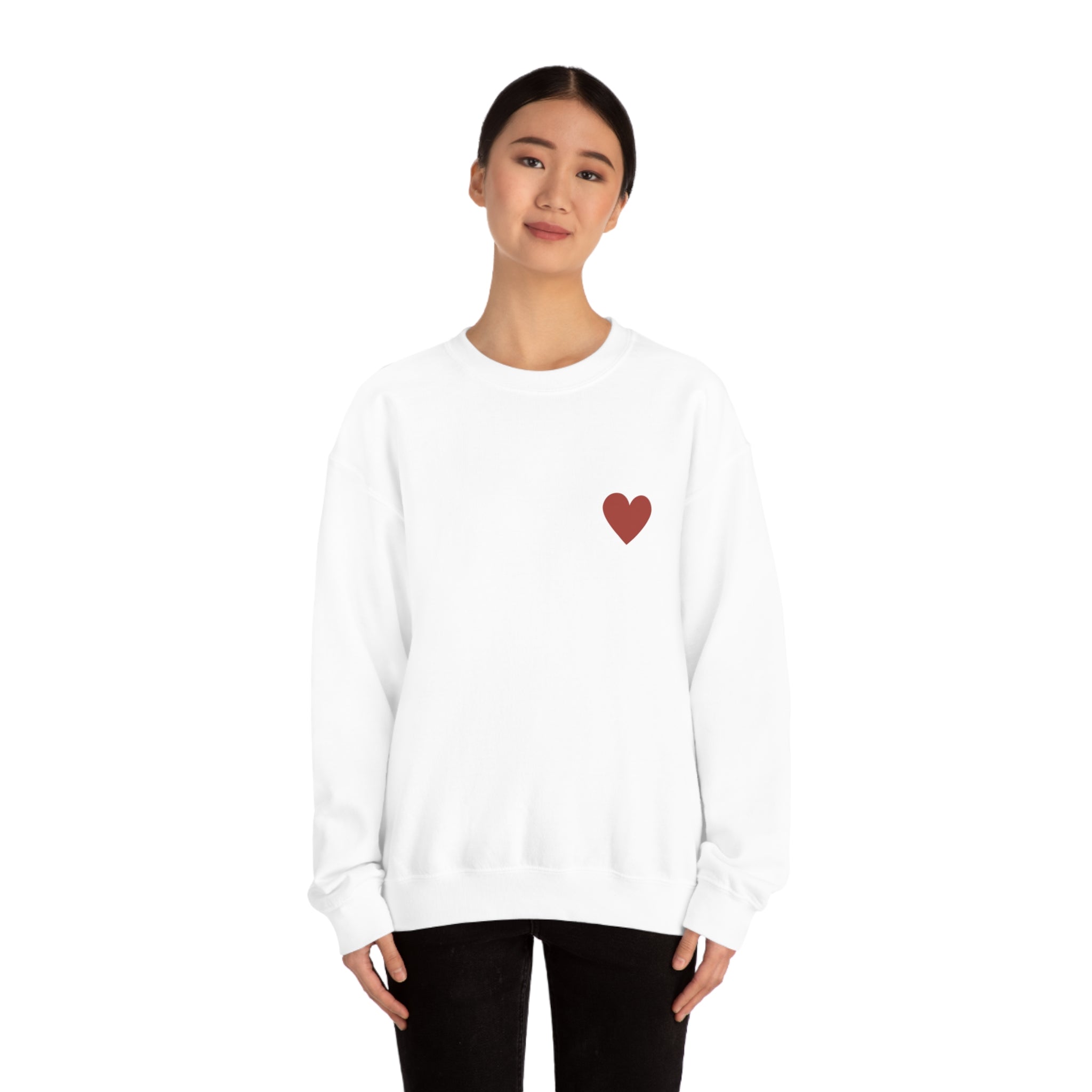 Heart Self Love Club Valentines Day Unisex Heavy Blend Crewneck Sweatshirt Front/Back Print