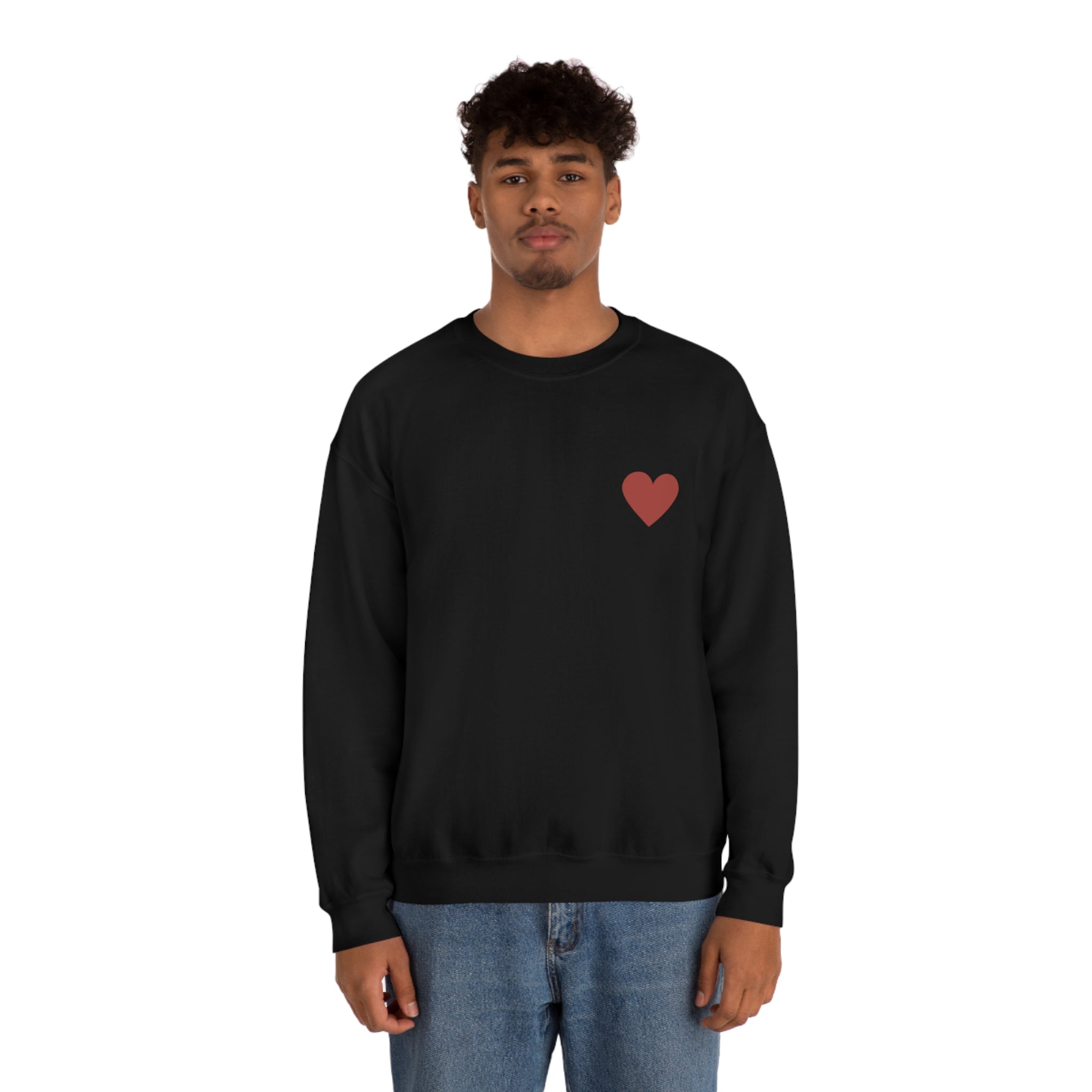 Heart Self Love Club Valentines Day Unisex Heavy Blend Crewneck Sweatshirt Front/Back Print