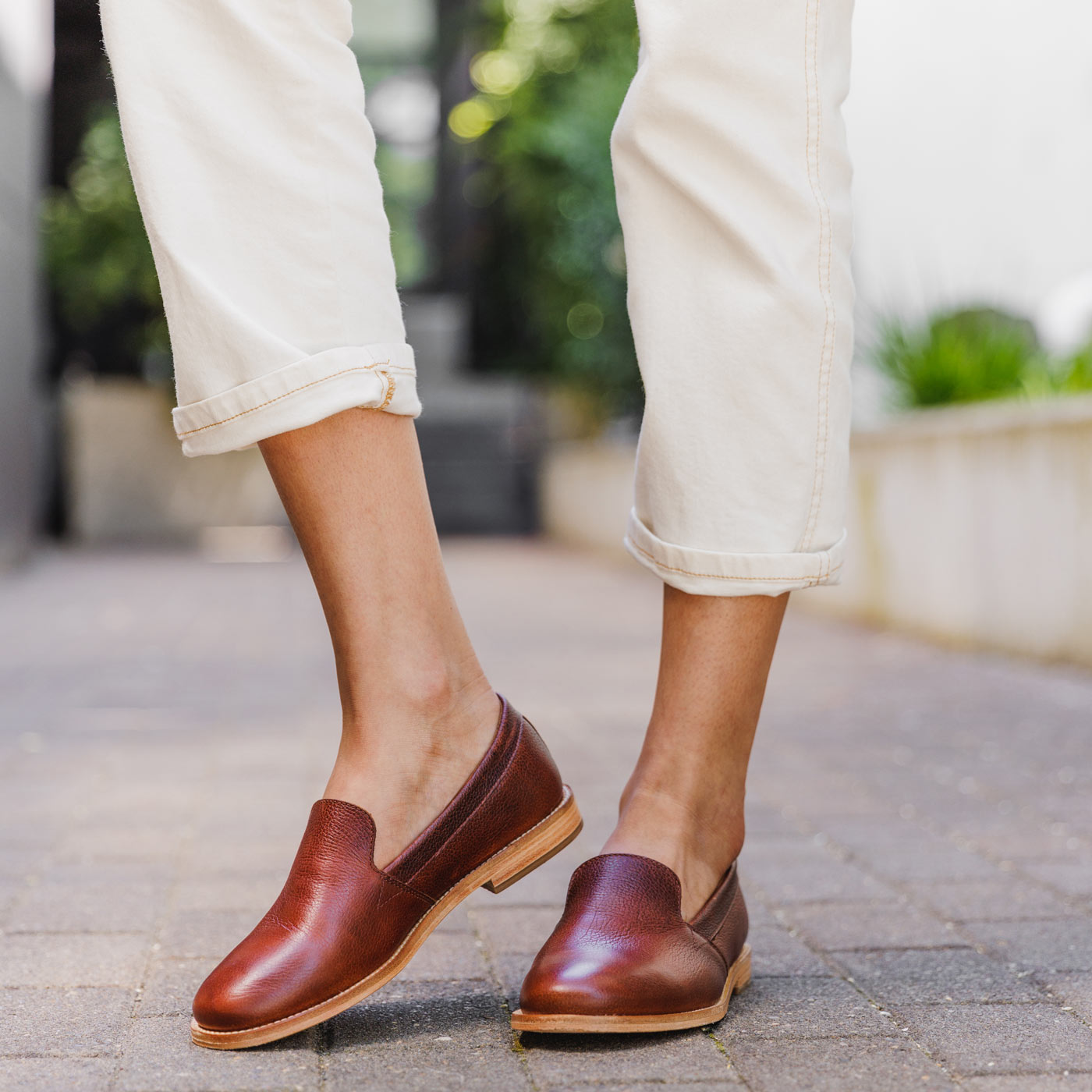 Rounded Leather Loafer