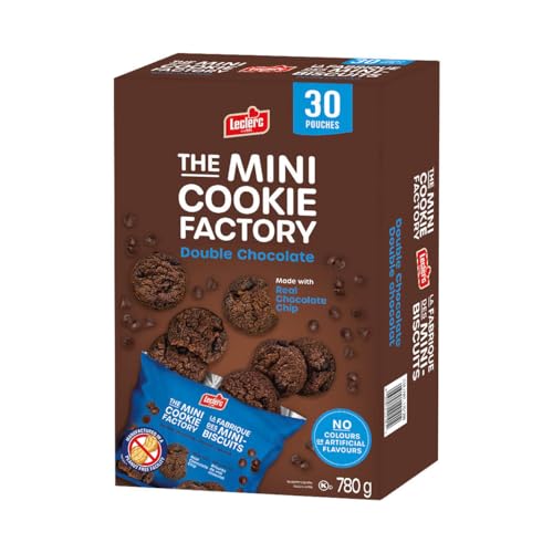 Leclerc Mini Double Chocolate Chip Cookies, 30ct x 26g/1.7 lbs (Shipped from Canada)