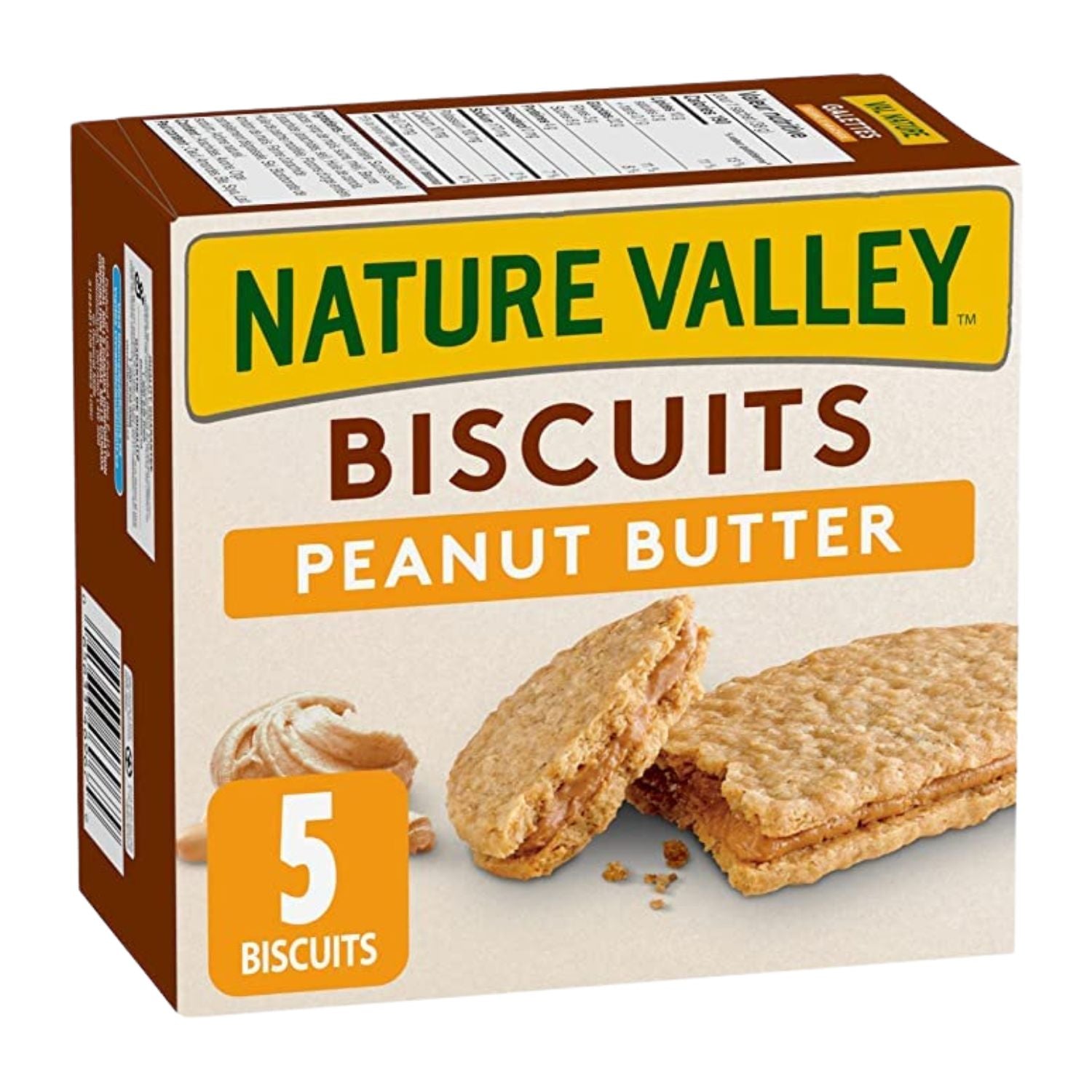 Nature Valley Peanut Butter Biscuits 5 Count, 190g/6.7oz (Shipped from Canada)