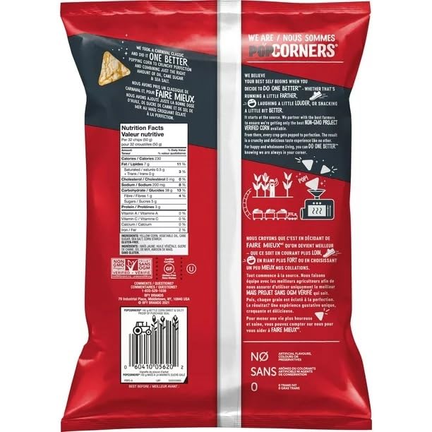 PopCorners Sweet & Salty Kettle Popped-Corn Chips Gluten Free 142g/5oz (Shipped from Canada)