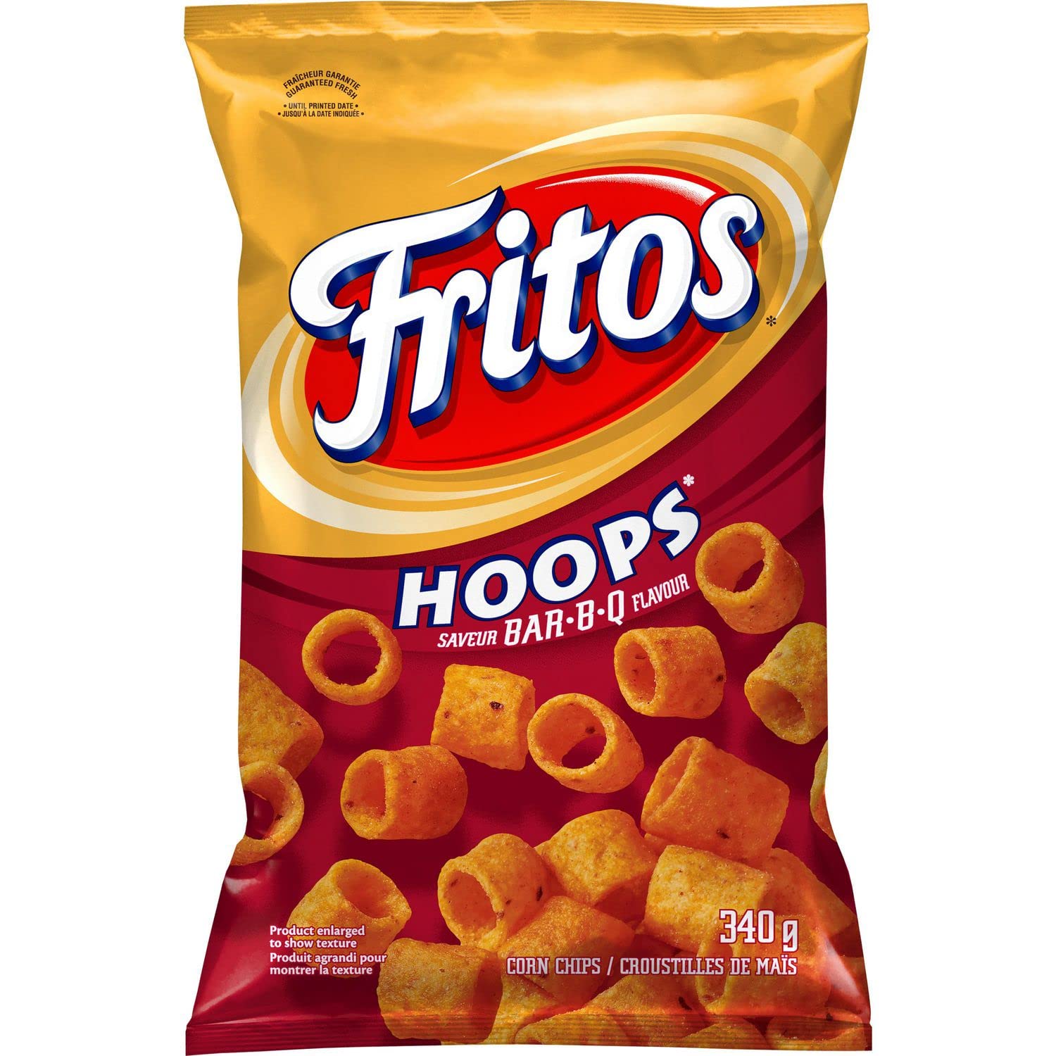 Fritos Hoops BAR-B-Q Corn Chips 340g/12.3oz (Shipped from Canada)