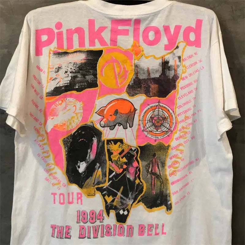 Vintage Pink Fl0yd The Division Bell Tee