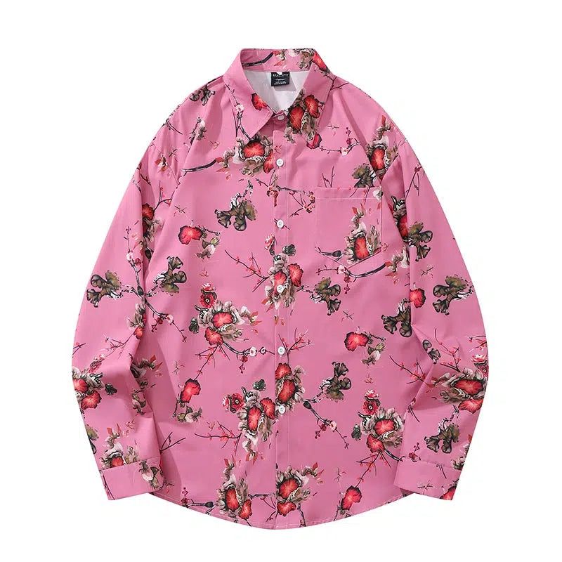 Blossom Pattern Long Sleeve Shirt