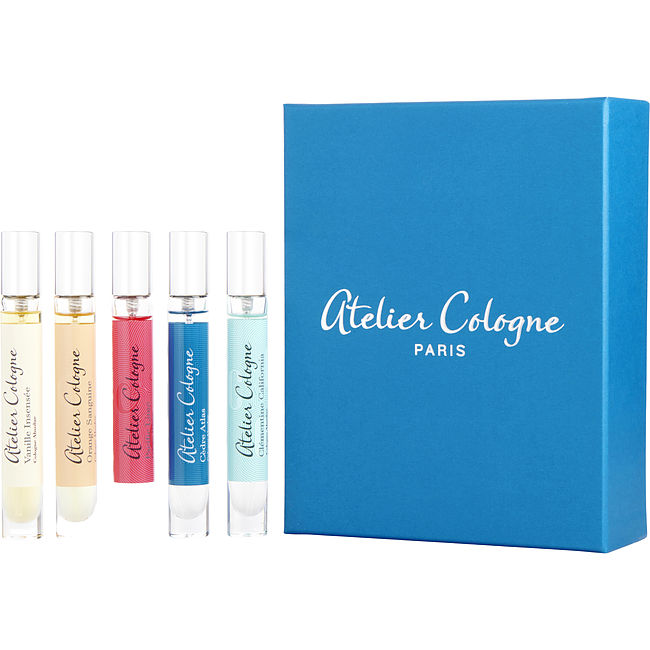 ATELIER COLOGNE VARIETY by Atelier Cologne 5 PIECE MINI VARIETY WITH ORANGE SANGUINE & PACIFIC LIME & VANILLE INSENSEE & CLEMENTINE CALIFORNIA & CEDRE ATLAS AND ALL ARE COLOGNE ABSOLUE SPRAY 0.33 OZ MINI Unisex