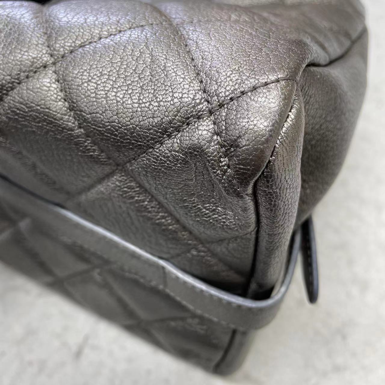 Chanel Portobello ChainTote Bag Bronze Metallic Silver Calfskin