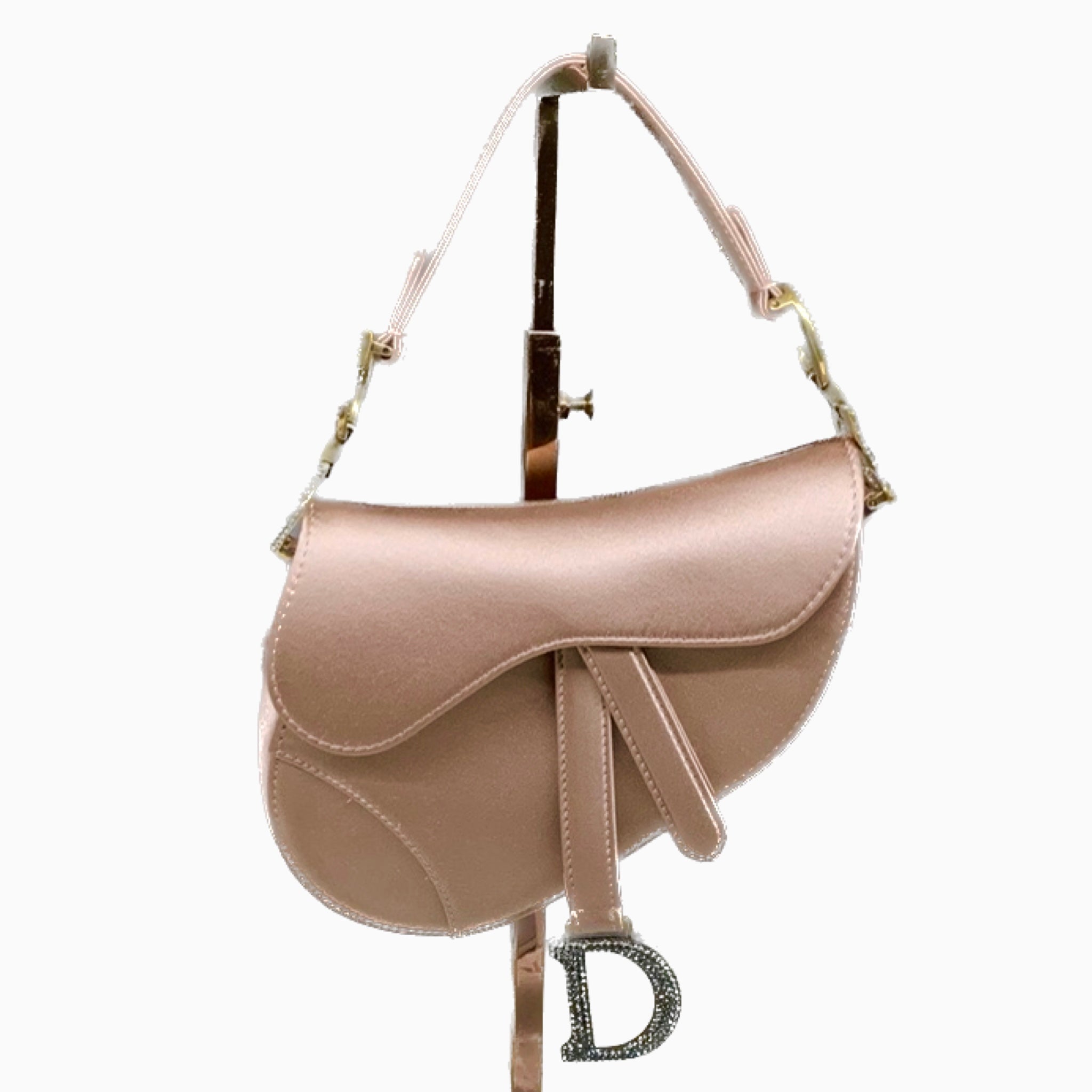 Sold Dior Saddle Mini Silk Pink with crystals l