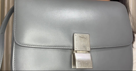 celine classic box leather close-up