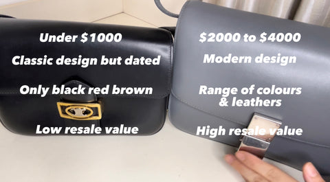 Celine classic box bag modern vs vintage comparison