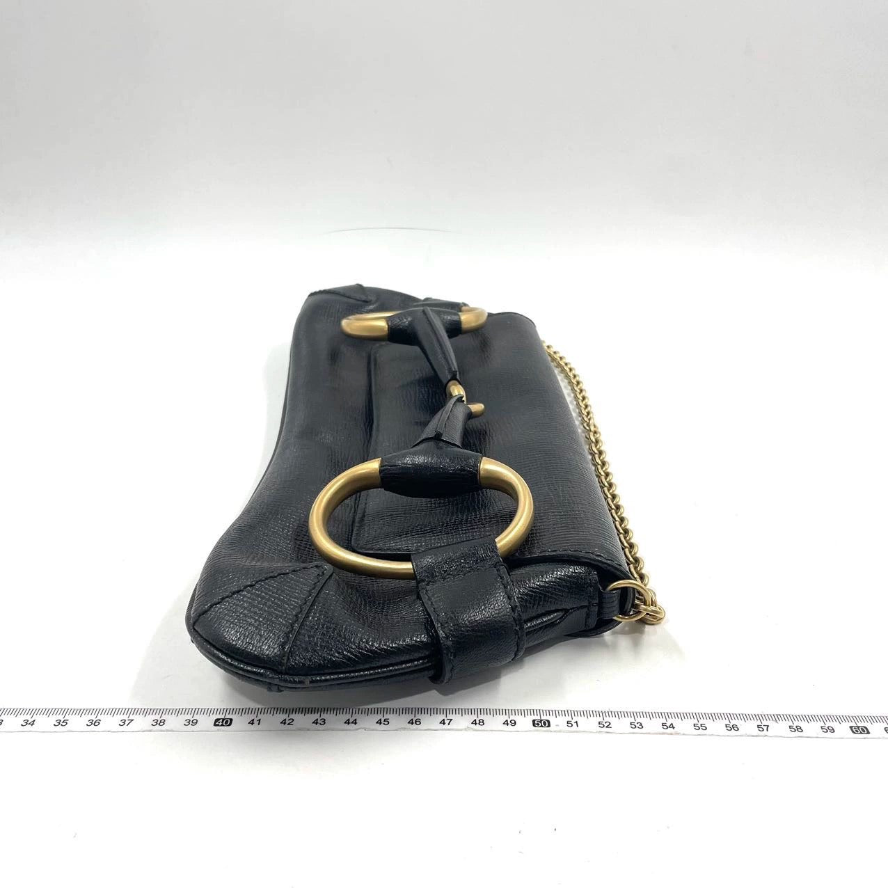 Sold Gucci Horsebit 1955 Chain Shoulder bag Large Black Leather