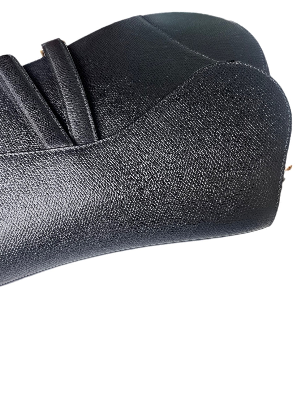 Sold Dior Saddle Black Medium Grained Leather Handbag with Gold Hardware