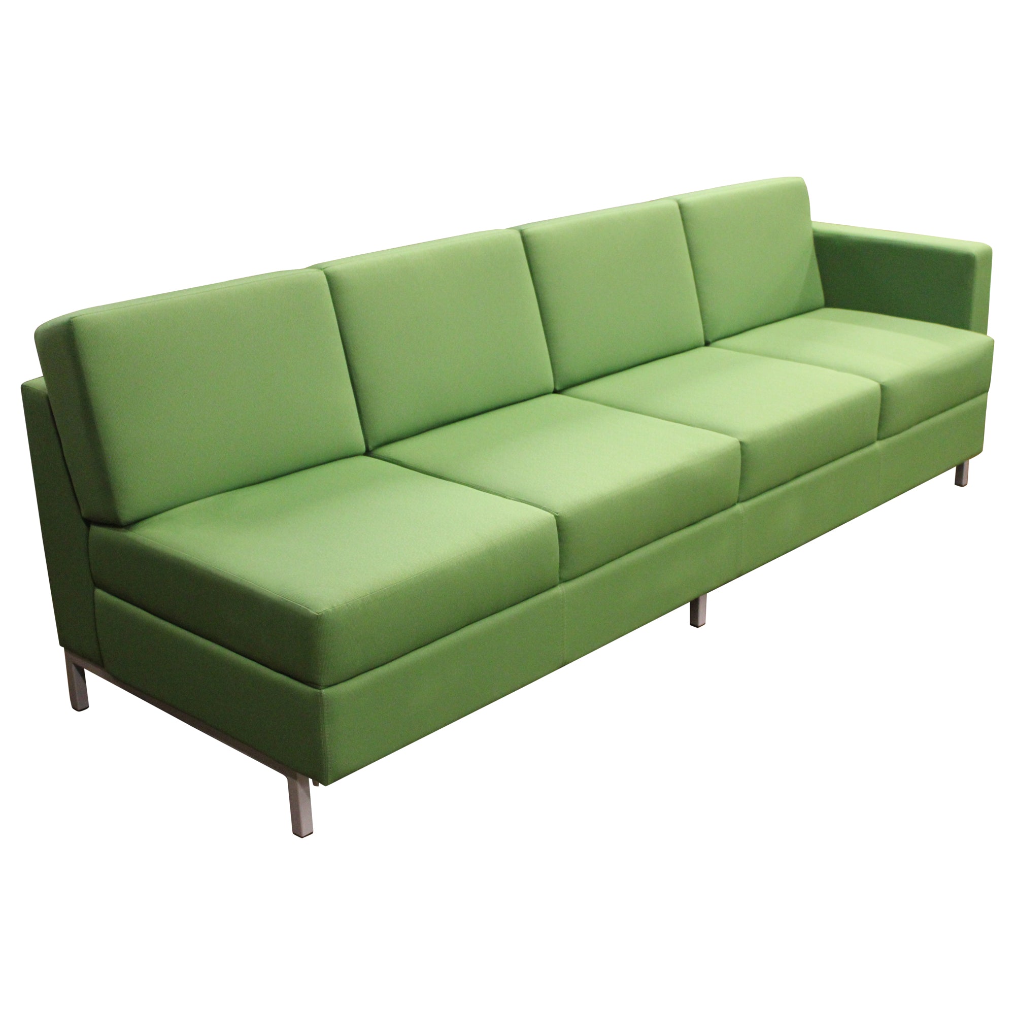 Global Citi Square 4-Seat Sofa, Green - Preowned