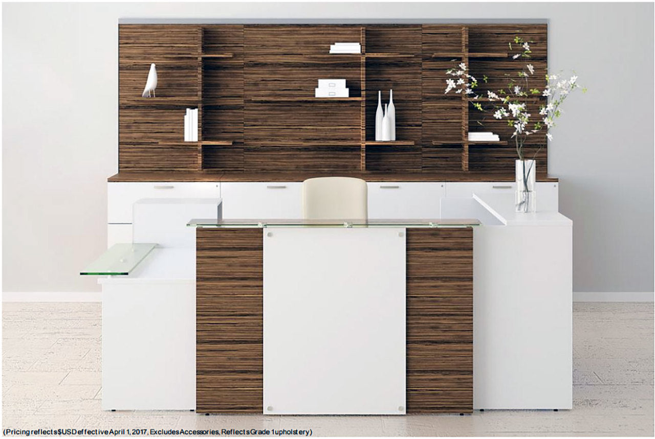 National Office Furniture - Waveworks - Laminate - Reception - New