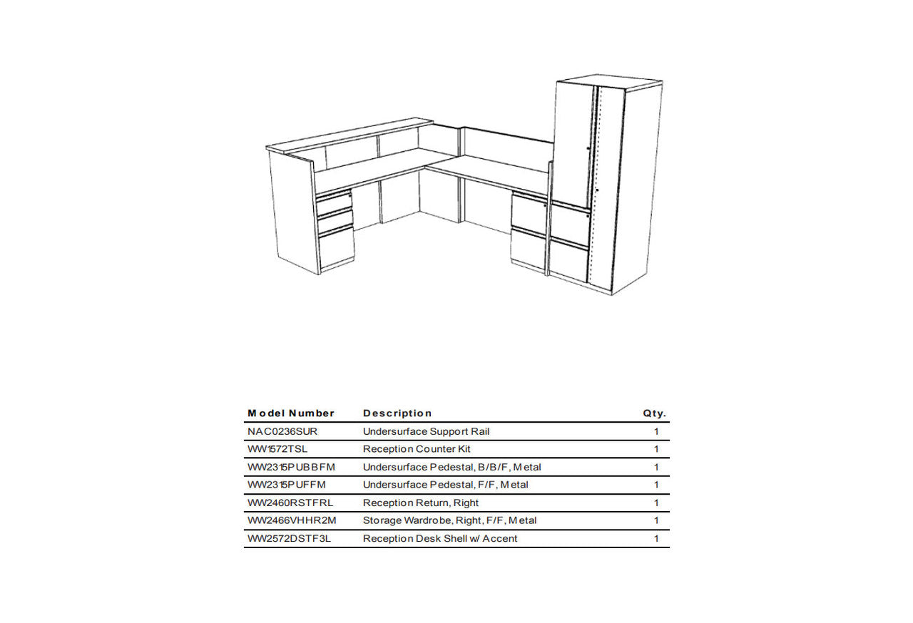 National Office Furniture - Waveworks - Laminate - Reception - New