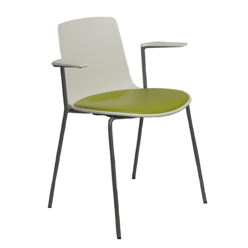 Coalesse Enea Lottus Side Chair w/ Arms, White - Preowned