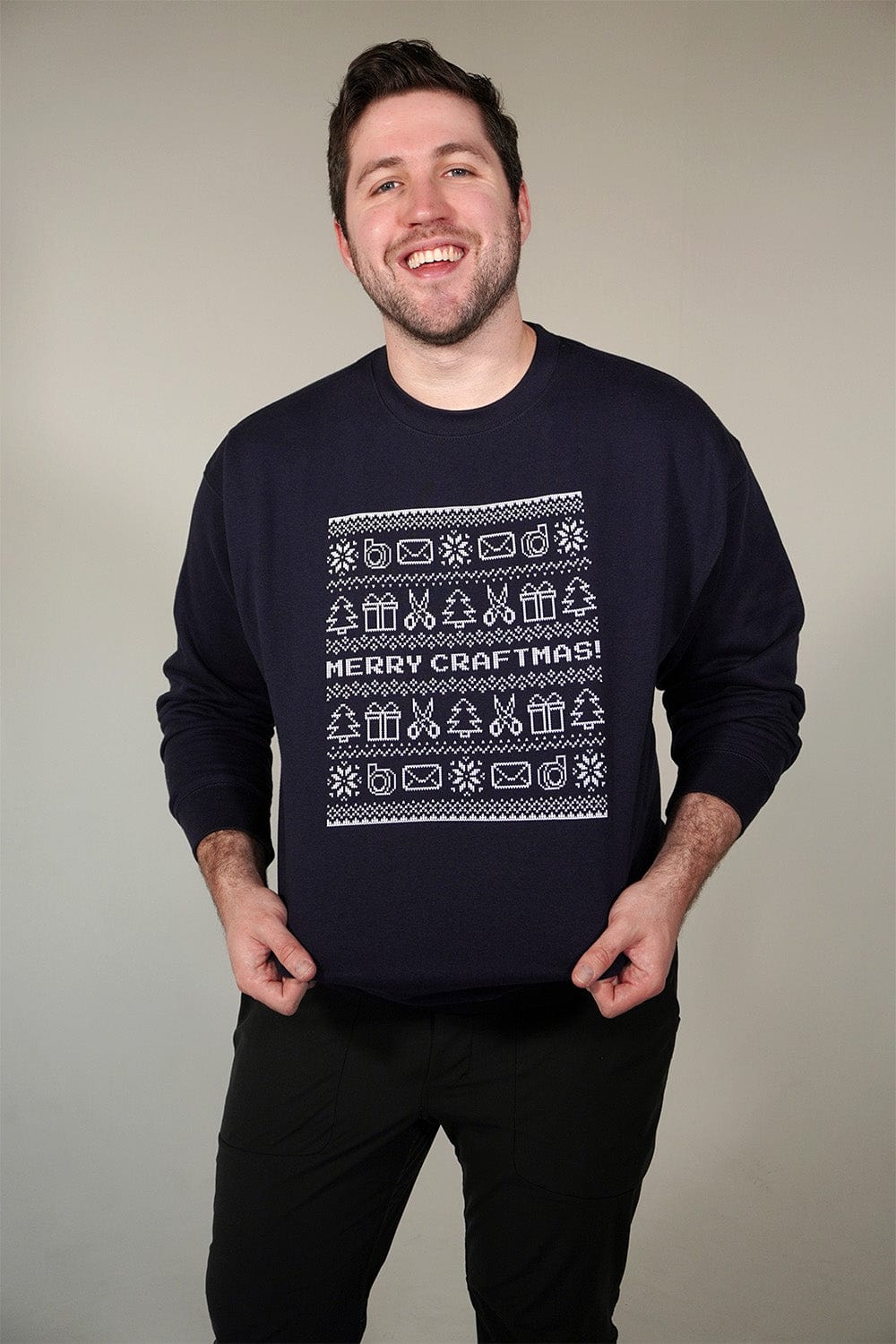 Ralph Tyndall: Merry Craftmas Navy Crewneck