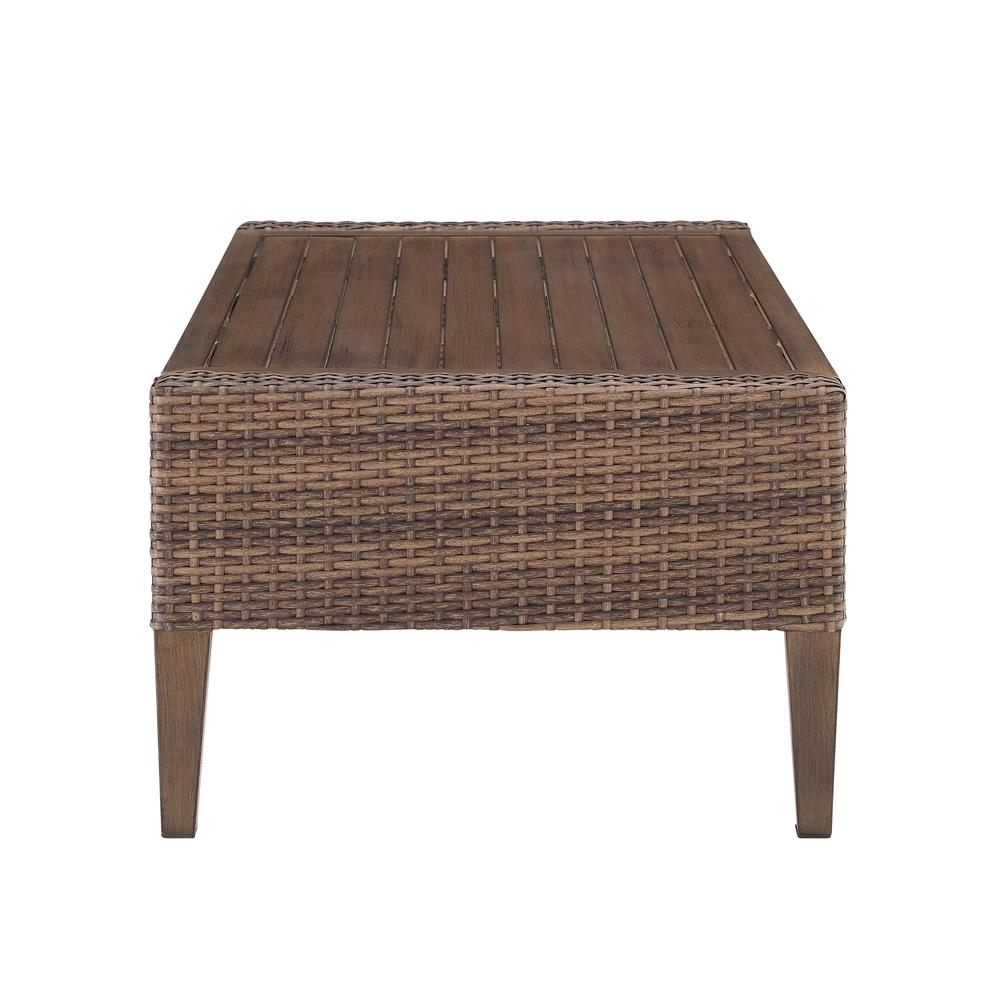 Capella Outdoor Wicker Coffee Table Brown - Coastal Style Patio Furniture