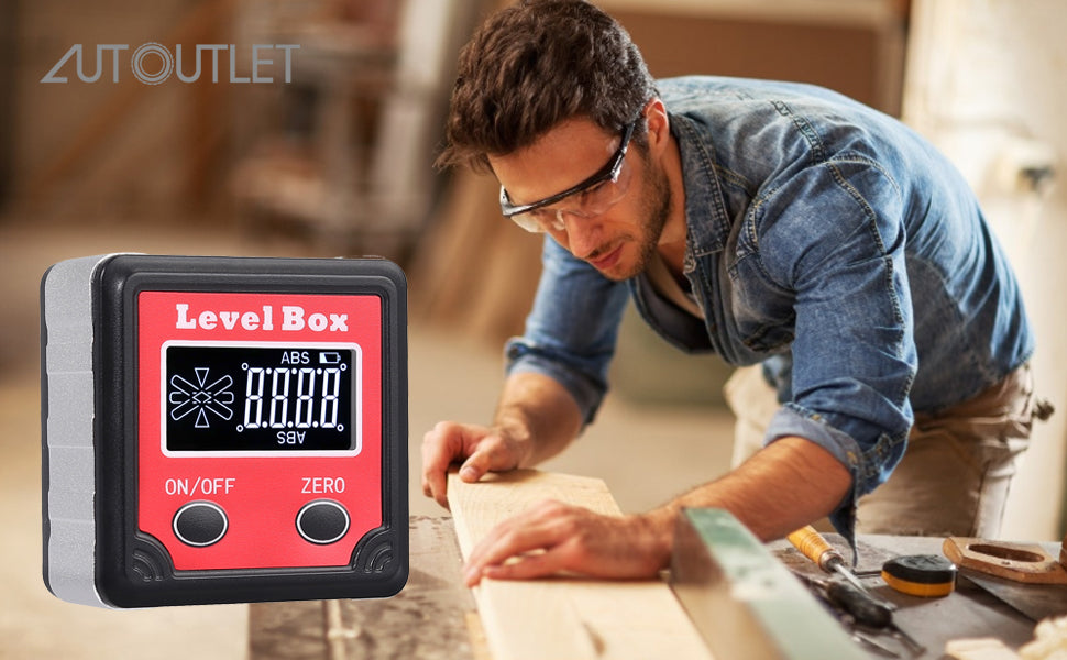 AUTOUTLET Digital LCD Display Backlight Magnetic Spirit Level