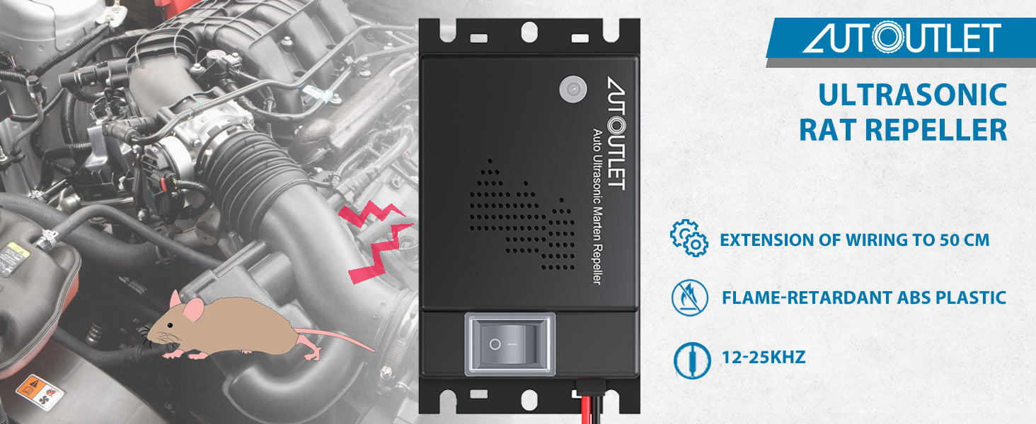 AUTOUTLET Marderschreck Car, Ultrasonic Tones Marten Defense Marten Protection Vehicle Accessories