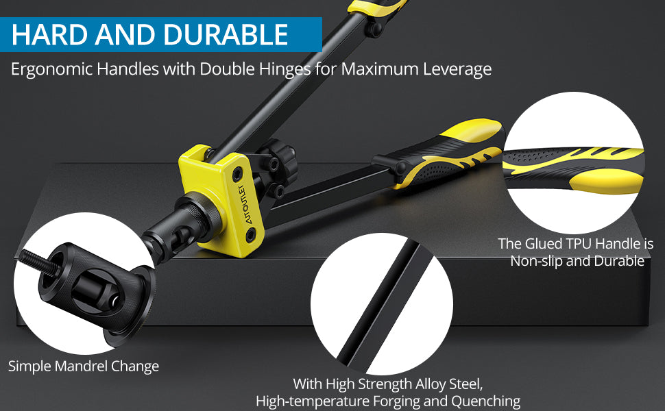 AUTOUTLET 14" Professional Rivet Pliers Set (Yellow)