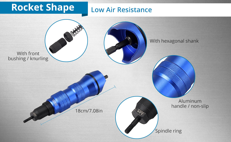 AUTOUTLET Rivet Nut Attachment, Professional Rivet Nuts Adapter Kit