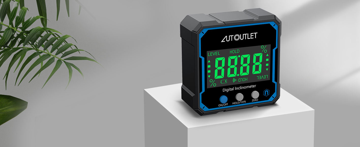 AUTOUTLET Digital Level Box Protractor Angle Finder Level Gauge Waterproof