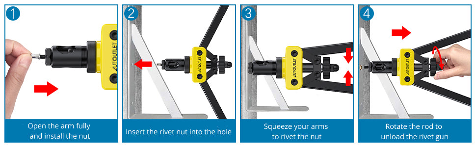 AUTOUTLET 14" Professional Rivet Pliers Set (Yellow)