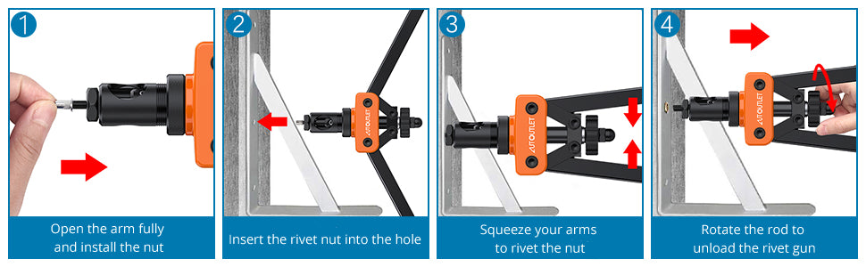 AUTOUTLET 14" Professional Rivet Pliers Set (Orange)