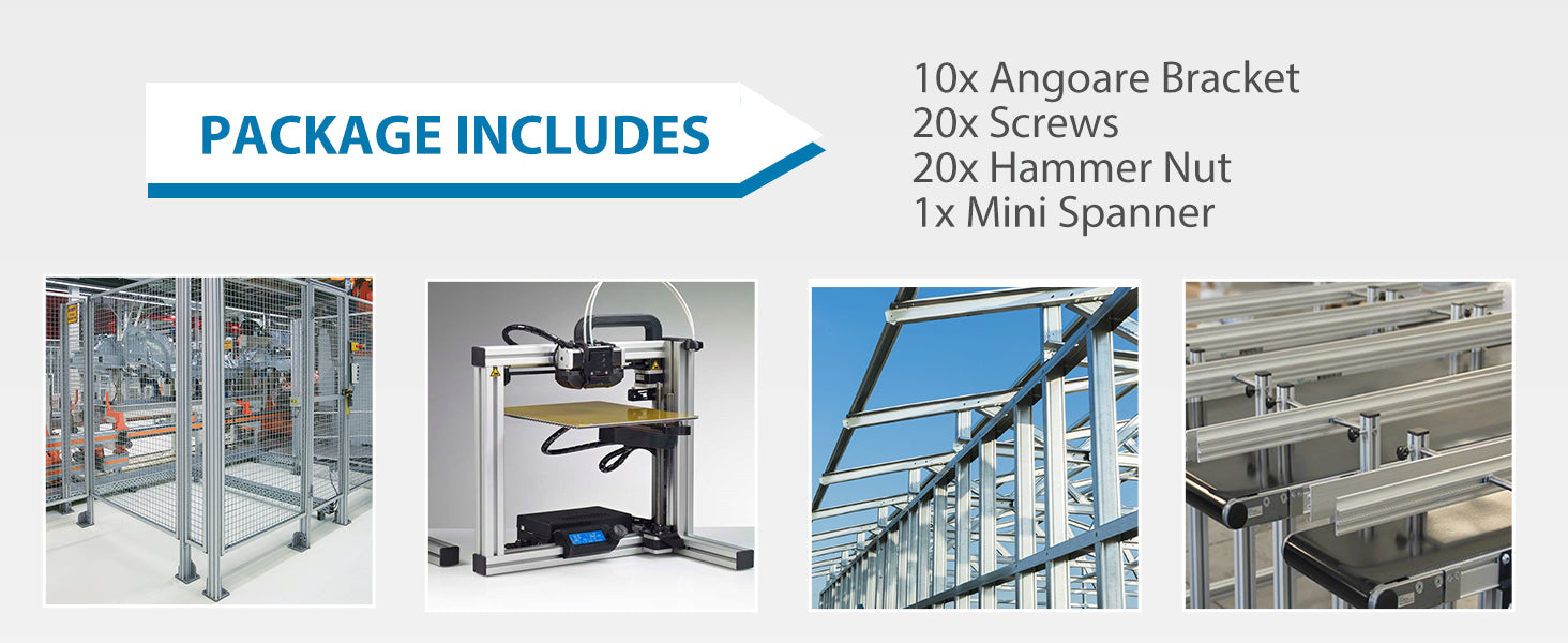 AUTOUTLET 10pcs Right Angle Bracket