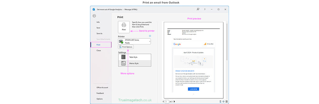 How To Print An Email Outlook?