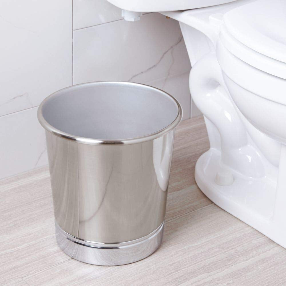 York Metal Bathroom Waste Basket