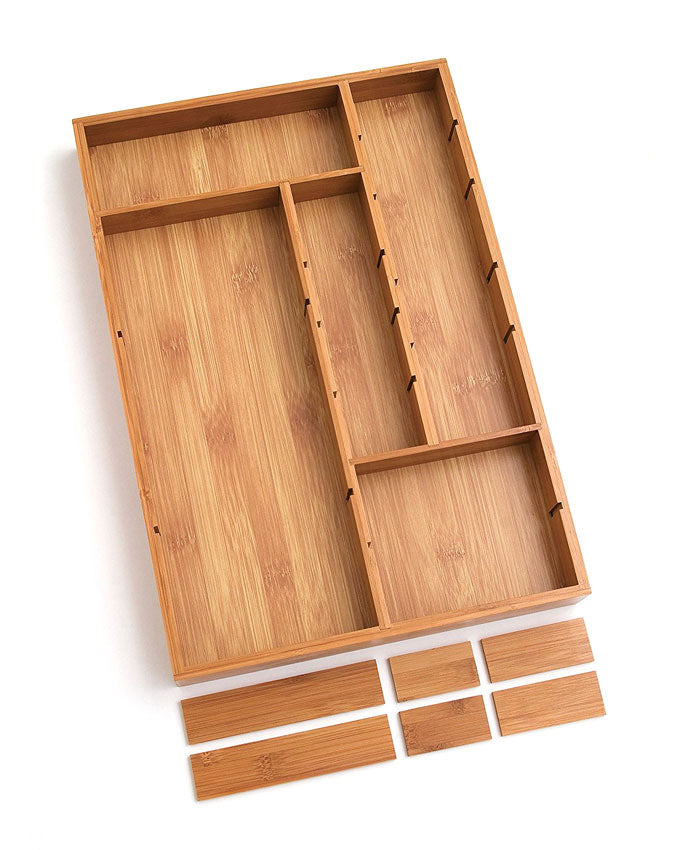 Bamboo Adjustable Drawer Organizer