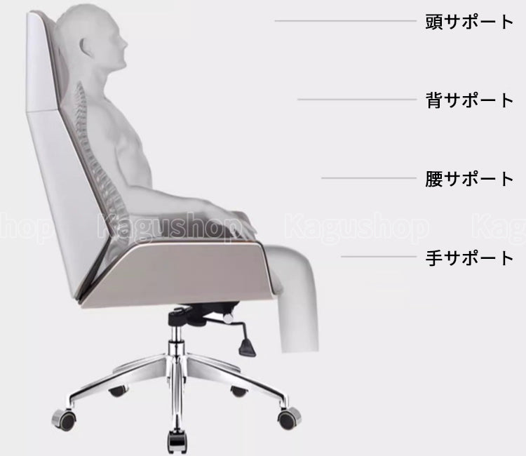 ワークチェア オフィスチェア デスクチェア チェアー 人間工学 クッション ウレタンフォーム ロッキング機能 360°回転可能 BGY-S041 kagushop