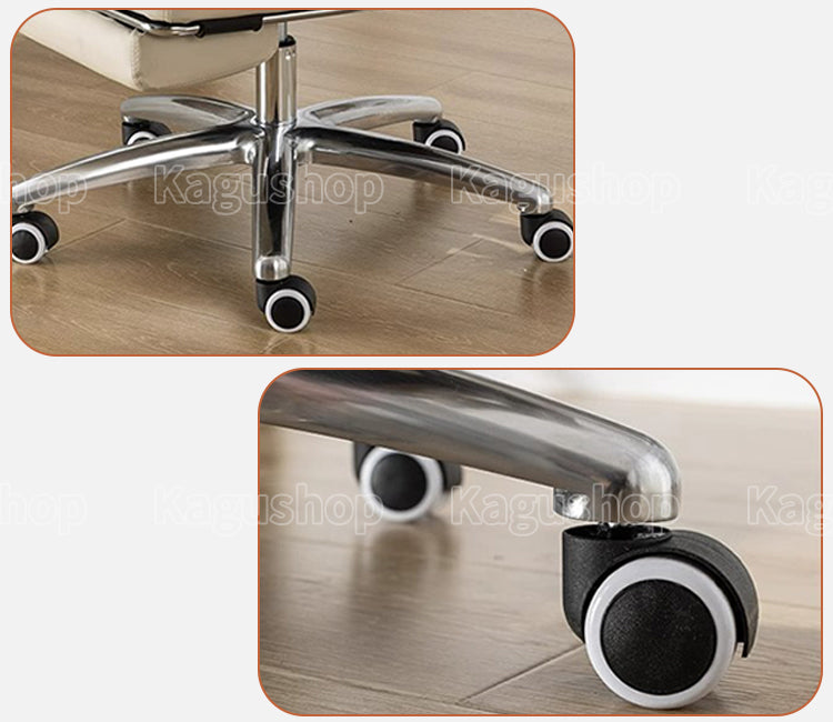 360°回転可能 静音キャスター付き リクライニング機能 本革 ワークチェア オフィスチェア デスクチェア チェア BGY-S044 kagushop