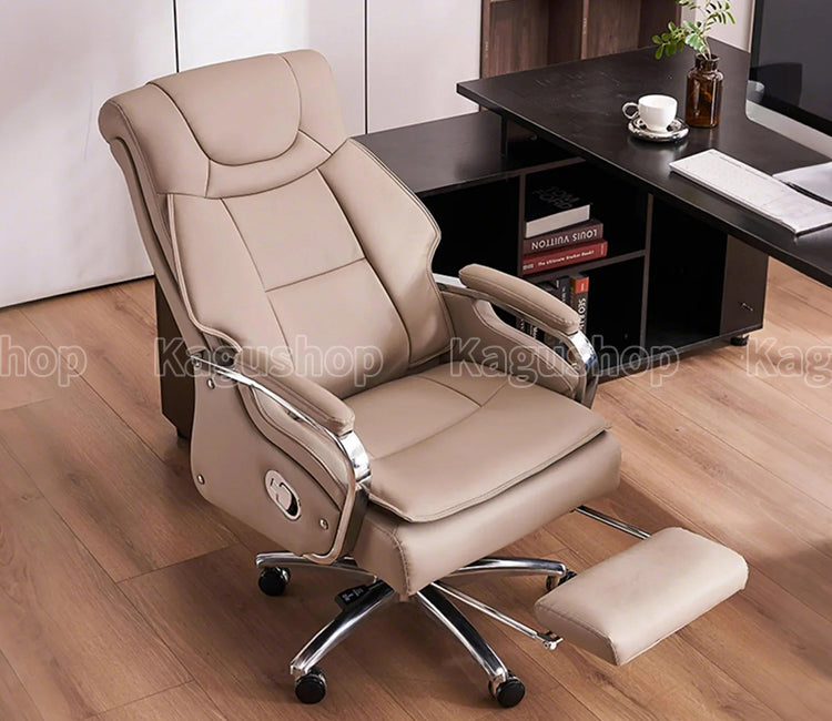 本革 360°回転可能 リクライニング機 ワークチェア オフィスチェア デスクチェア チェア BGY-S047 kagushop