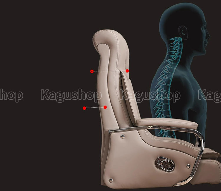 本革 360°回転可能 リクライニング機 ワークチェア オフィスチェア デスクチェア チェア BGY-S047 kagushop