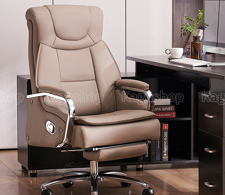 本革 360°回転可能 リクライニング機 ワークチェア オフィスチェア デスクチェア チェア BGY-S047 kagushop