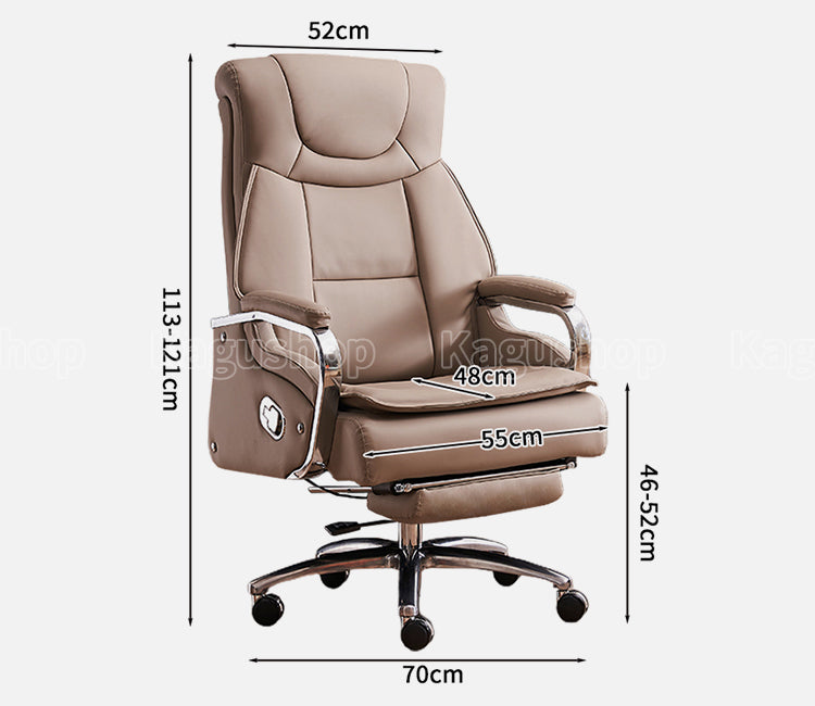 本革 360°回転可能 リクライニング機 ワークチェア オフィスチェア デスクチェア チェア BGY-S047 kagushop