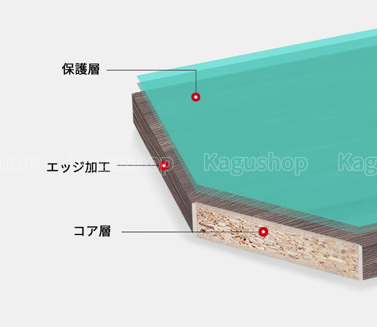 Ｒ加工　エコ素材　サイドキャビネット　エグゼクティブデスク　おしゃれ　社長机　オフィスデスク　カスタマイズ可能　LBZ-S046　KAGUSHOP