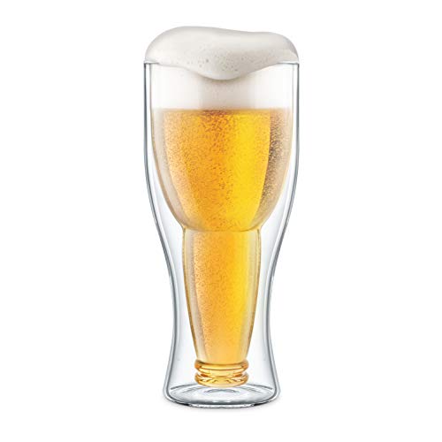 Final Touch Bottoms Up Double Wall Beer Glass (GDB1)